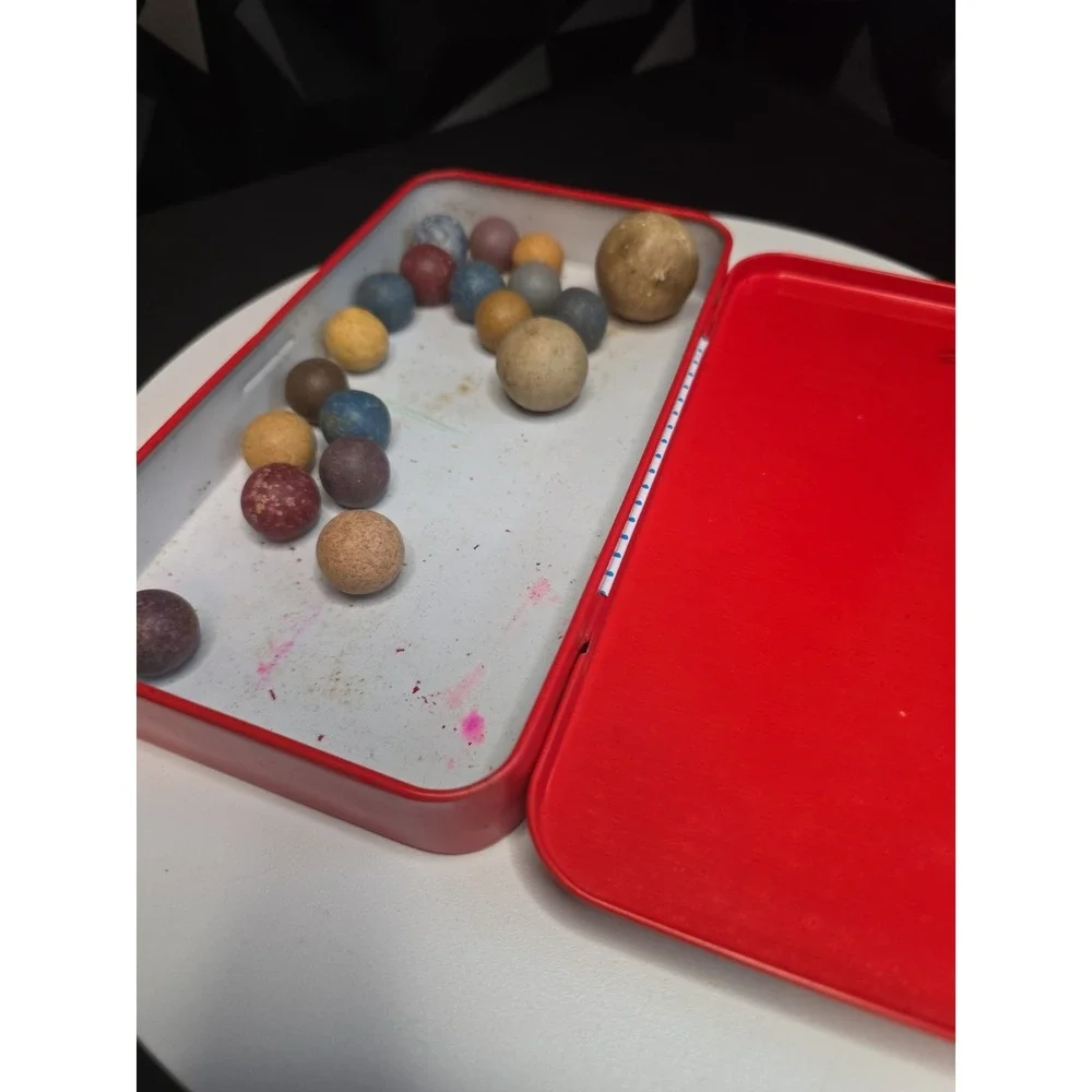 Civil War era clay marbles colors lot of 19